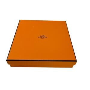 Hermes Empty Small Box Square Gift Present Storage Box 7.5"x7.5"x1.75"